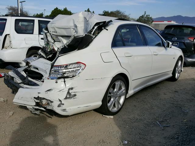 WDDHF5KB5CA533348 - 2012 MERCEDES-BENZ E 350 WHITE photo 4