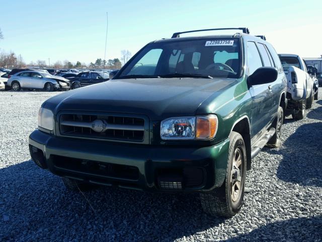 JN8DR07Y61W502839 - 2001 NISSAN PATHFINDER GREEN photo 2