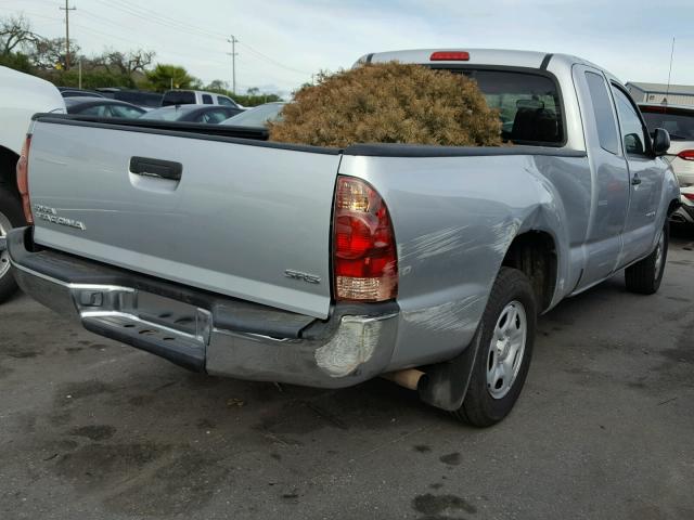 5TETX22N87Z346997 - 2007 TOYOTA TACOMA ACC SILVER photo 4