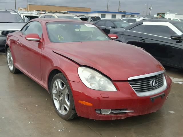 JTHFN48Y869005267 - 2006 LEXUS SC 430 BURGUNDY photo 1