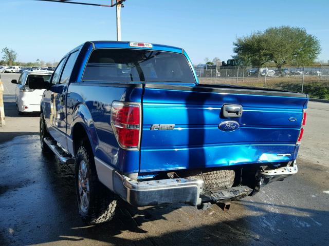 1FTFW1EF6CFB69422 - 2012 FORD F150 SUPER BLUE photo 3