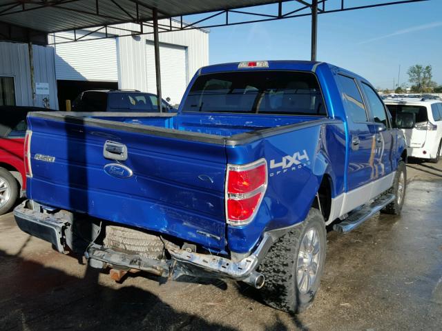 1FTFW1EF6CFB69422 - 2012 FORD F150 SUPER BLUE photo 4