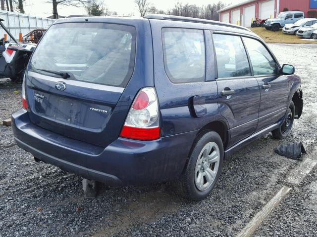 JF1SG63656H743129 - 2006 SUBARU FORESTER 2 BLUE photo 4