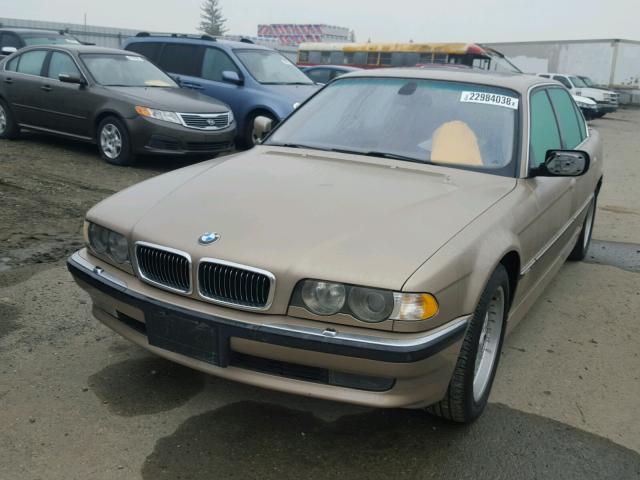 WBAGH83491DP27133 - 2001 BMW 740 IL GOLD photo 2