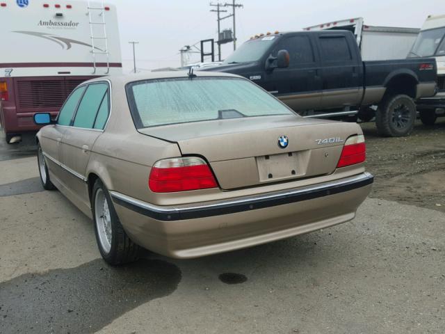 WBAGH83491DP27133 - 2001 BMW 740 IL GOLD photo 3