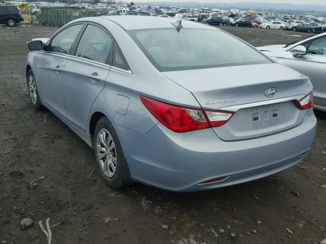 5NPEB4AC6DH528005 - 2013 HYUNDAI SONATA GLS BLUE photo 3