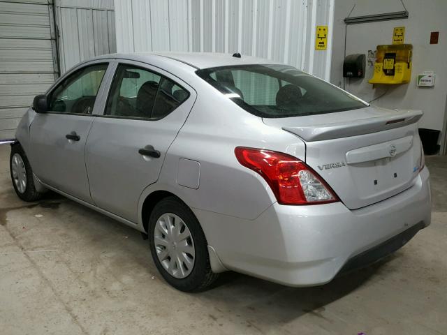 3N1CN7AP3FL841120 - 2015 NISSAN VERSA S SILVER photo 3