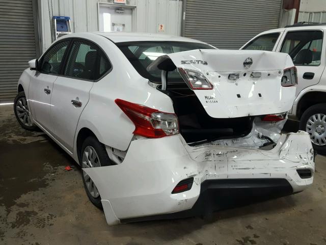 3N1AB7AP2GY228555 - 2016 NISSAN SENTRA S WHITE photo 3