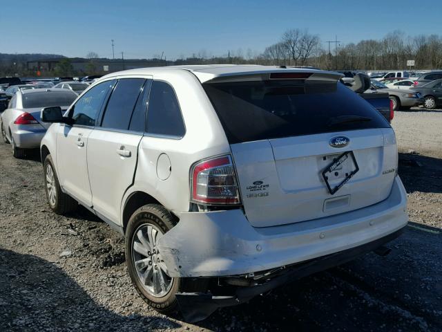 2FMDK3KC3ABB62091 - 2010 FORD EDGE LIMIT WHITE photo 3