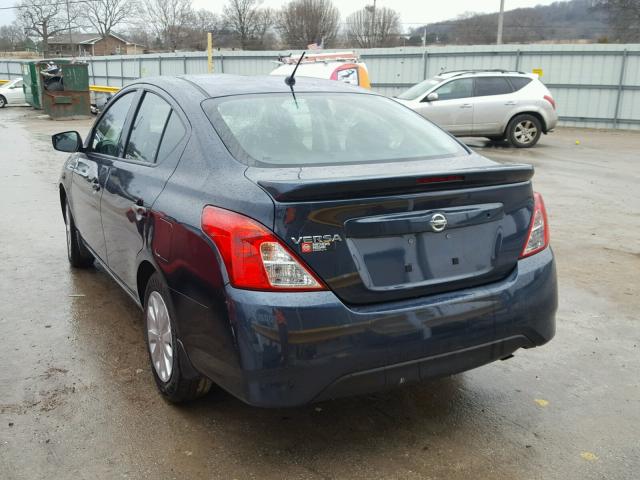 3N1CN7AP0HL856239 - 2017 NISSAN VERSA S BLUE photo 3