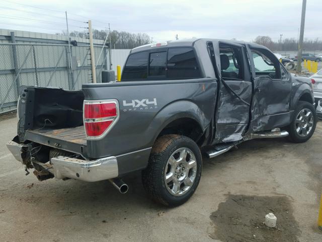 1FTFW1EF6DFC91909 - 2013 FORD F150 SUPER GRAY photo 4