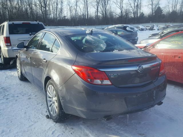 W04GW5EV3B1090105 - 2011 BUICK REGAL CXL GRAY photo 3