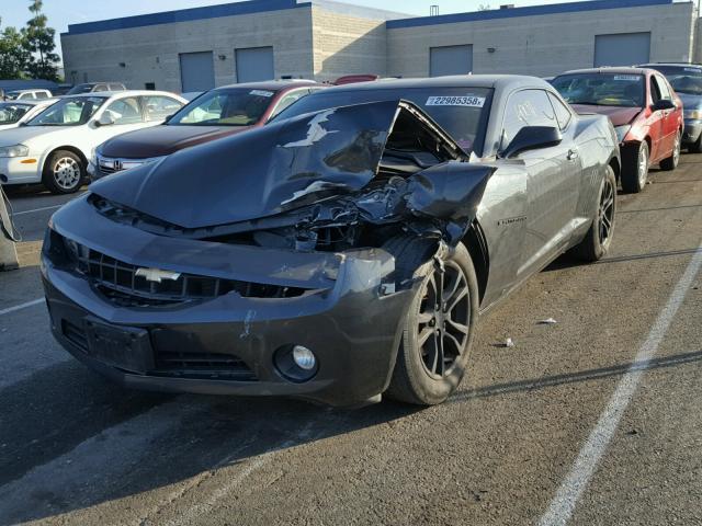 2G1FB1E31D9151317 - 2013 CHEVROLET CAMARO LT BLACK photo 2