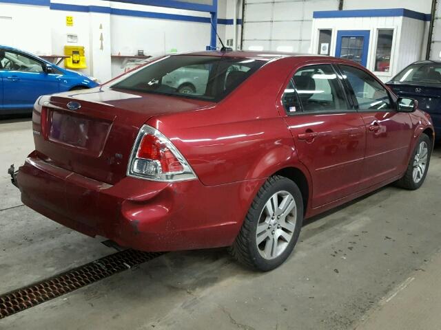 3FAHP07Z17R198638 - 2007 FORD FUSION SE MAROON photo 4