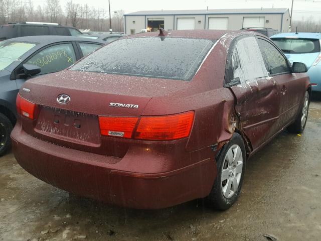 5NPET4AC6AH607635 - 2010 HYUNDAI SONATA GLS RED photo 4