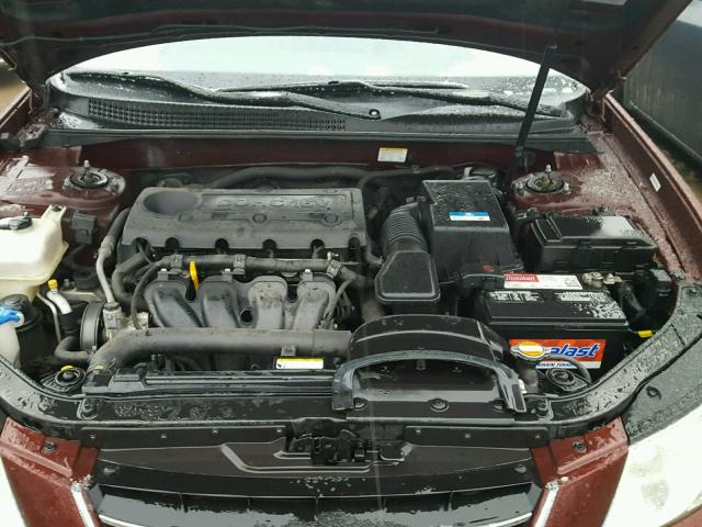 5NPET4AC6AH607635 - 2010 HYUNDAI SONATA GLS RED photo 7