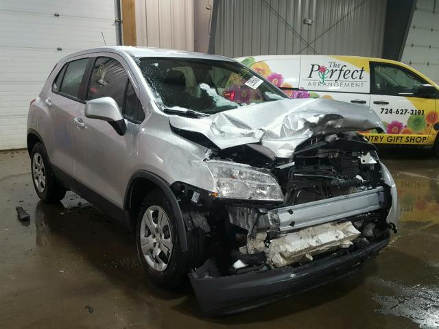 3GNCJKSB0FL245243 - 2015 CHEVROLET TRAX LS SILVER photo 1