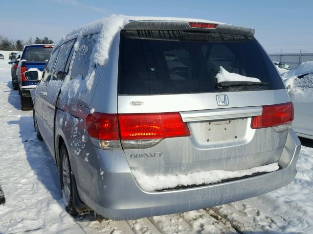 5FNRL3H60AB025752 - 2010 HONDA ODYSSEY EX SILVER photo 3