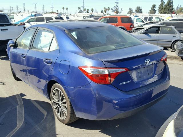 5YFBURHE4GP461543 - 2016 TOYOTA COROLLA L BLUE photo 3