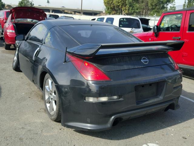 JN1AZ34E04T050826 - 2004 NISSAN 350Z COUPE BLACK photo 3