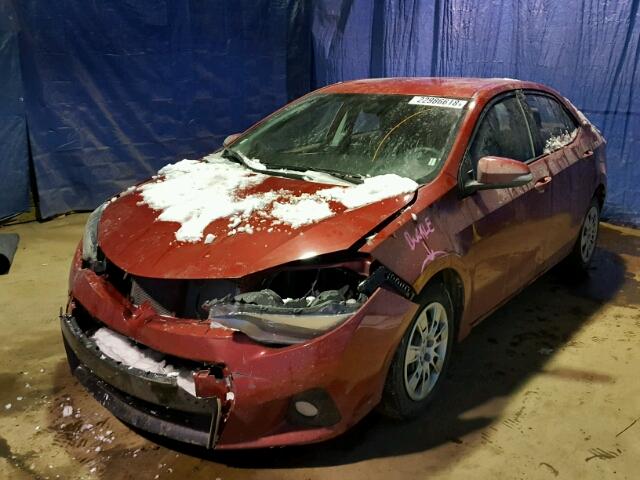 2T1BURHE7GC669304 - 2016 TOYOTA COROLLA L RED photo 2