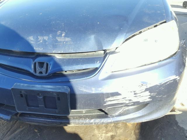 2HGES16625H613470 - 2005 HONDA CIVIC LX BLUE photo 9