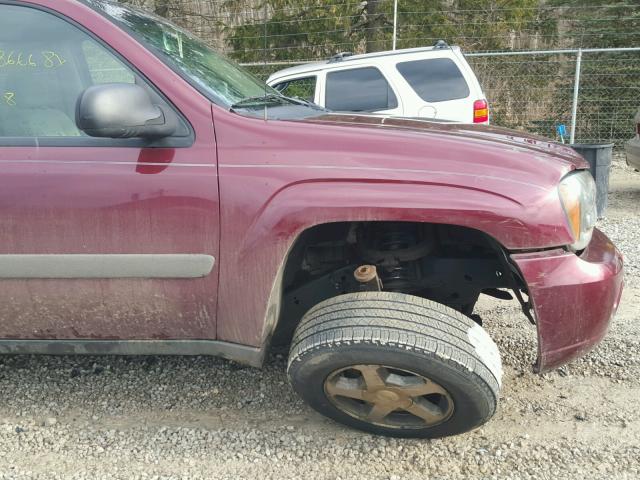 1GNDT13S452108183 - 2005 CHEVROLET TRAILBLAZE RED photo 9