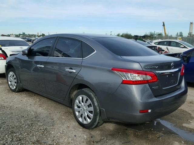 3N1AB7AP7FY364694 - 2015 NISSAN SENTRA S GRAY photo 3