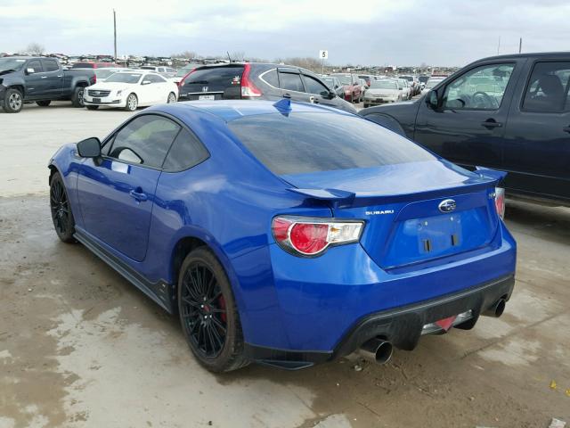 JF1ZCAC10F9600326 - 2015 SUBARU BRZ 2.0 LI BLUE photo 3