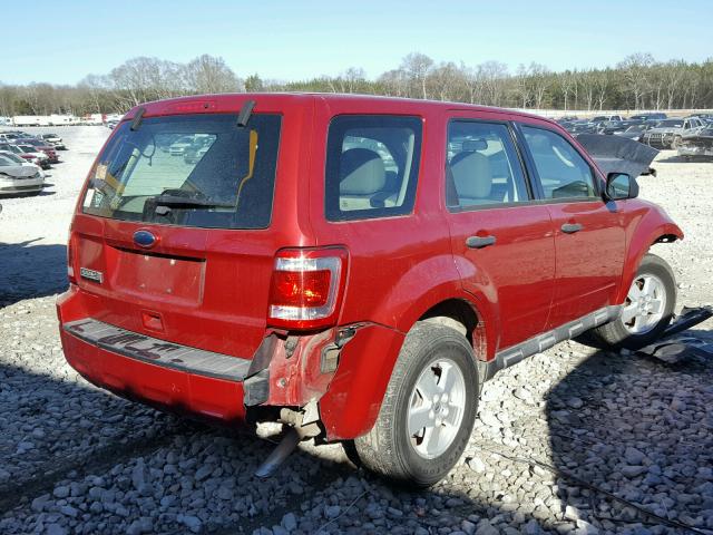 1FMCU0C70AKC81762 - 2010 FORD ESCAPE XLS RED photo 4