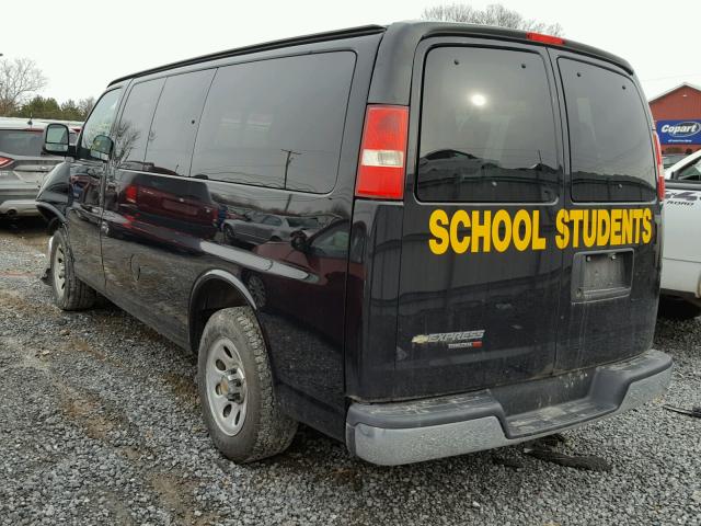 1GNSHCF47E1151228 - 2014 CHEVROLET EXPRESS G1 BLACK photo 3