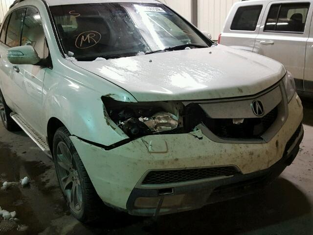 2HNYD2H79AH004804 - 2010 ACURA MDX ADVANC WHITE photo 9