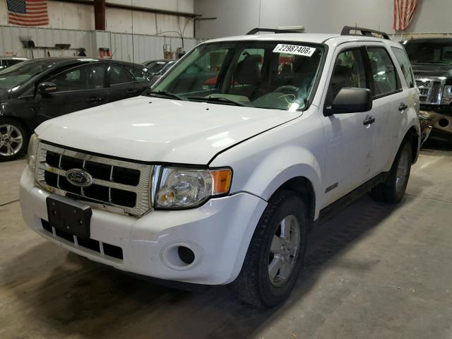 1FMCU02Z48KD84406 - 2008 FORD ESCAPE XLS WHITE photo 2