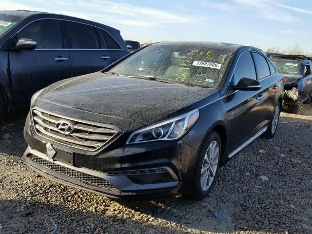 5NPE34AF0HH539076 - 2017 HYUNDAI SONATA SPO BLACK photo 2