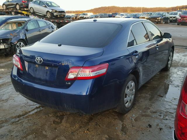 JTNBF3EK0A3000711 - 2010 TOYOTA CAMRY BASE BLUE photo 4