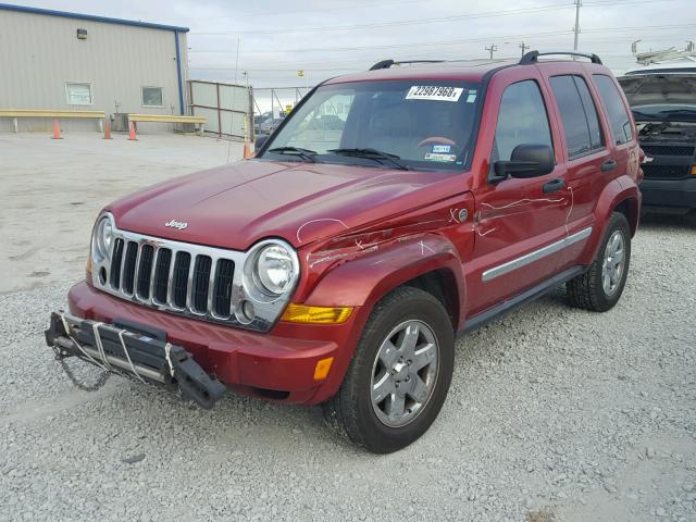 1J4GL58K56W232666 - 2006 JEEP LIBERTY LI RED photo 2