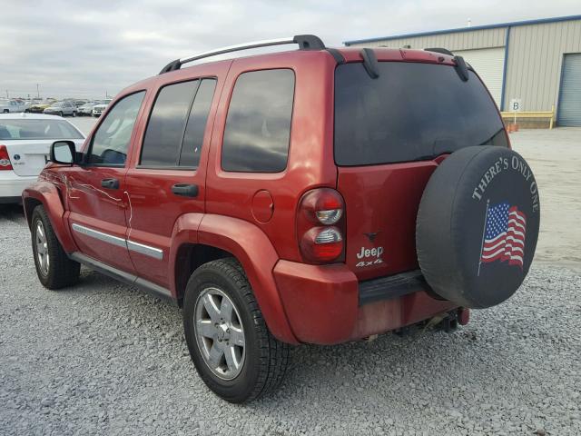 1J4GL58K56W232666 - 2006 JEEP LIBERTY LI RED photo 3