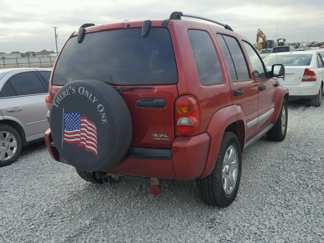 1J4GL58K56W232666 - 2006 JEEP LIBERTY LI RED photo 4