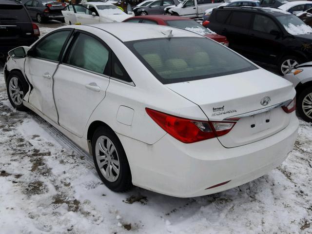 5NPEB4AC3CH403140 - 2012 HYUNDAI SONATA GLS WHITE photo 3