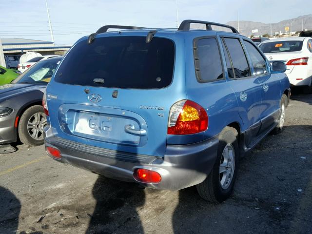 KM8SC13DX3U559794 - 2003 HYUNDAI SANTA FE G BLUE photo 4