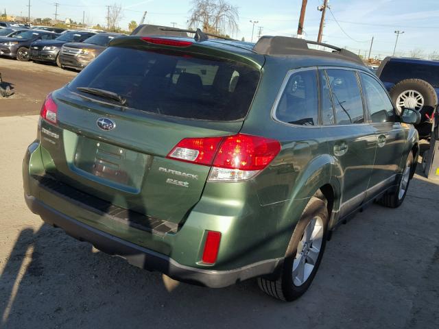 4S4BRBLC7E3220558 - 2014 SUBARU OUTBACK 2. GREEN photo 4