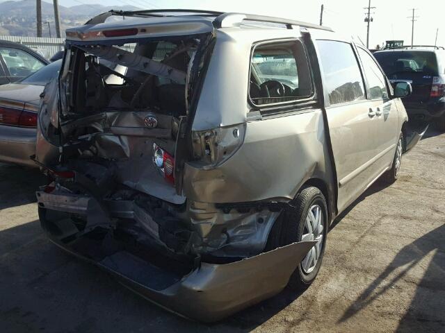 5TDZK23C18S191651 - 2008 TOYOTA SIENNA CE GOLD photo 4