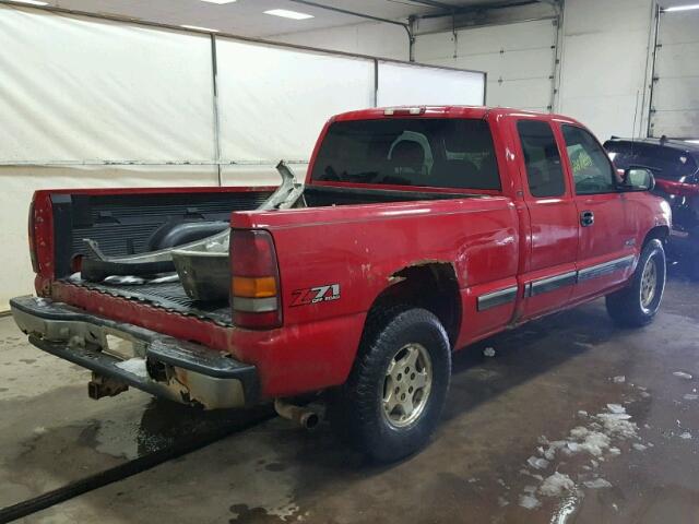 1GCEK19T3YE388262 - 2000 CHEVROLET SILVERADO RED photo 4