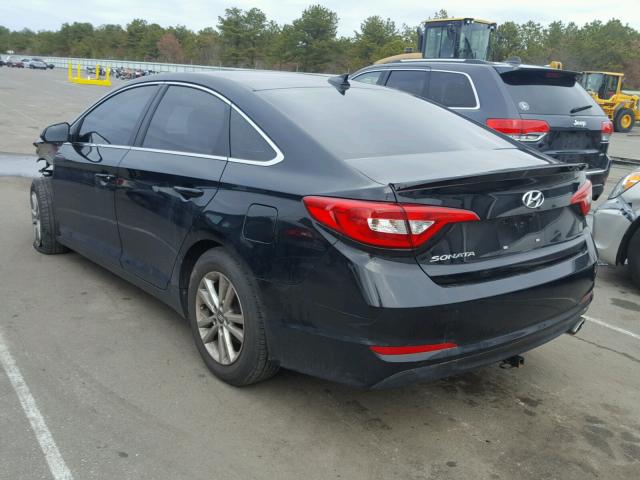 5NPE24AF9FH017742 - 2015 HYUNDAI SONATA SE BLACK photo 3