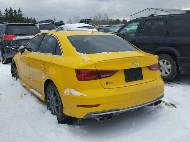 WAUF1GFF2H1034360 - 2017 AUDI S3 PRESTIG YELLOW photo 3