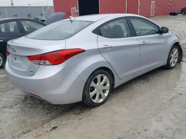 5NPDH4AE7BH051089 - 2011 HYUNDAI ELANTRA GL SILVER photo 4