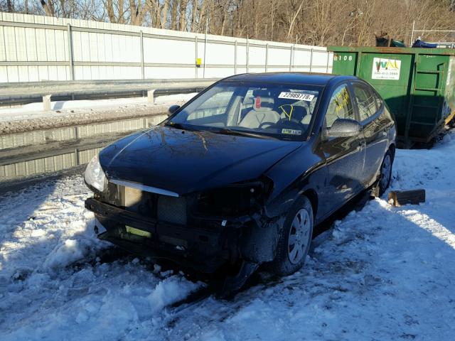 KMHDU46D78U318432 - 2008 HYUNDAI ELANTRA GL BLACK photo 2