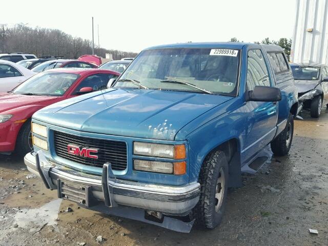 1GTEC14M8VZ512379 - 1997 GMC SIERRA C15 TEAL photo 2