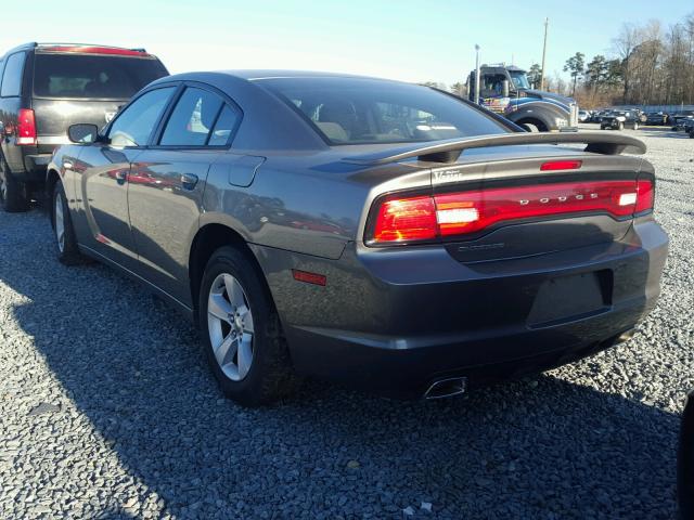 2B3CL3CG8BH545135 - 2011 DODGE CHARGER GRAY photo 3