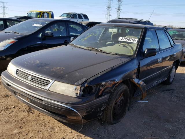 4S3BC6321N6617749 - 1992 SUBARU LEGACY L A BLACK photo 2